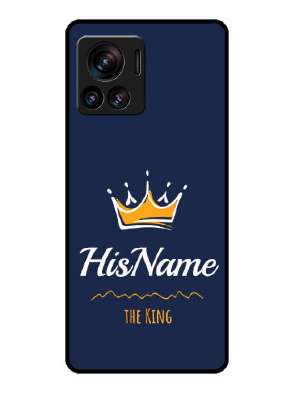 Custom Edge 30 Ultra Custom Metal Phone Case - King With Name Design