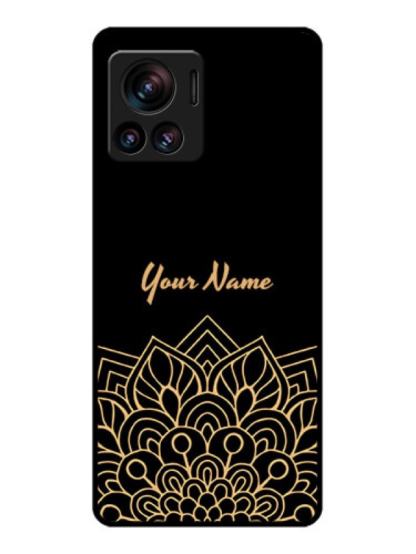 Custom Edge 30 Ultra Custom Metal Phone Case - Golden Mandala Design