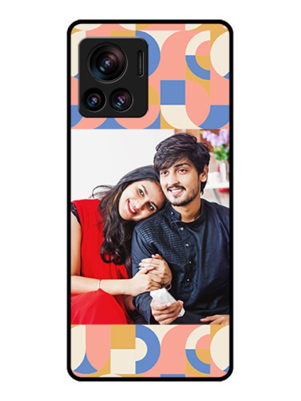 Custom Edge 30 Ultra Custom Metal Phone Case - Semi - Circle Maze Pattern Design