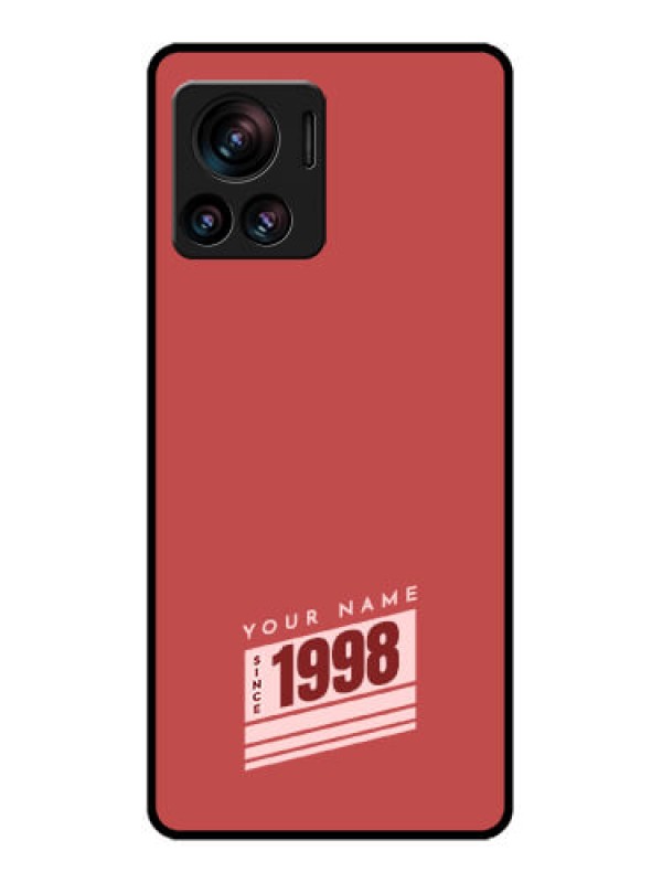 Custom Edge 30 Ultra Custom Metal Phone Case - Red Custom Year Of Birth Design