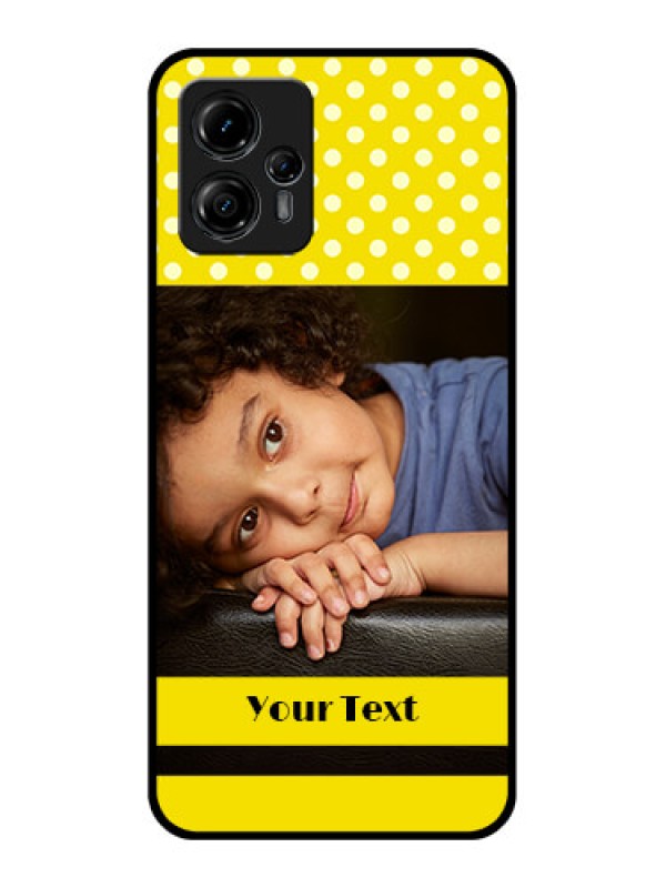 Custom Moto G13 Custom Metal Phone CaseBright Yellow Case Design