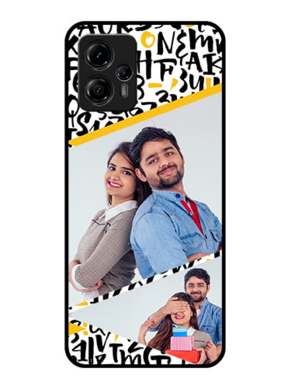 Custom Moto G13 Custom Metal Phone CaseLetters Pattern Design
