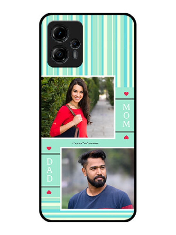 Custom Moto G13 Custom Metal Phone CaseMom and Dad Pic Design