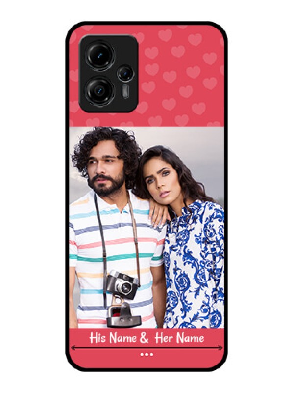 Custom Moto G13 Custom Metal Phone CaseSimple Love Design