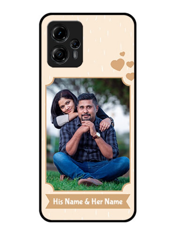 Custom Moto G13 Custom Metal Phone CaseWith Confetti Love Design