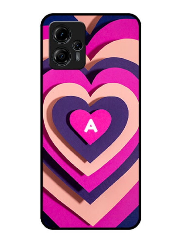 Custom Moto G13 Custom Metal Phone CaseCute Heart Pattern Design