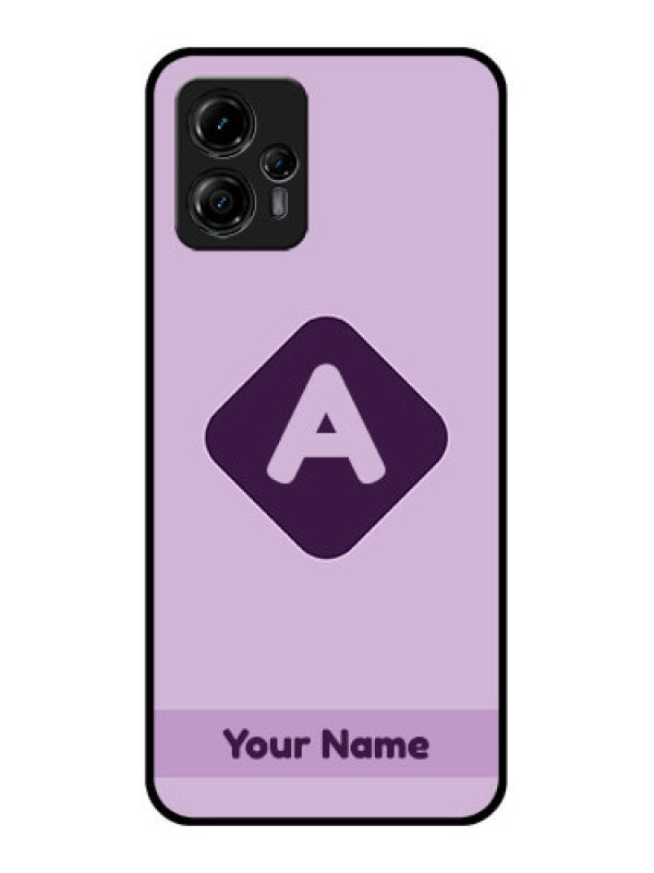 Custom Moto G13 Custom Metal Phone CaseCustom Letter In Curved Badge Design