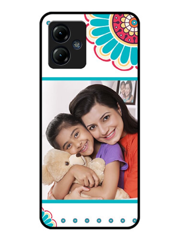 Custom Moto G14 Custom Metal Phone CaseFlower Design