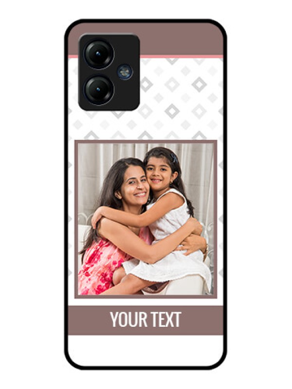 Custom Moto G14 Custom Metal Phone CaseSimple Diamond Design