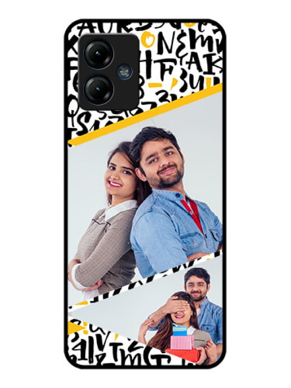 Custom Moto G14 Custom Metal Phone CaseLetters Pattern Design