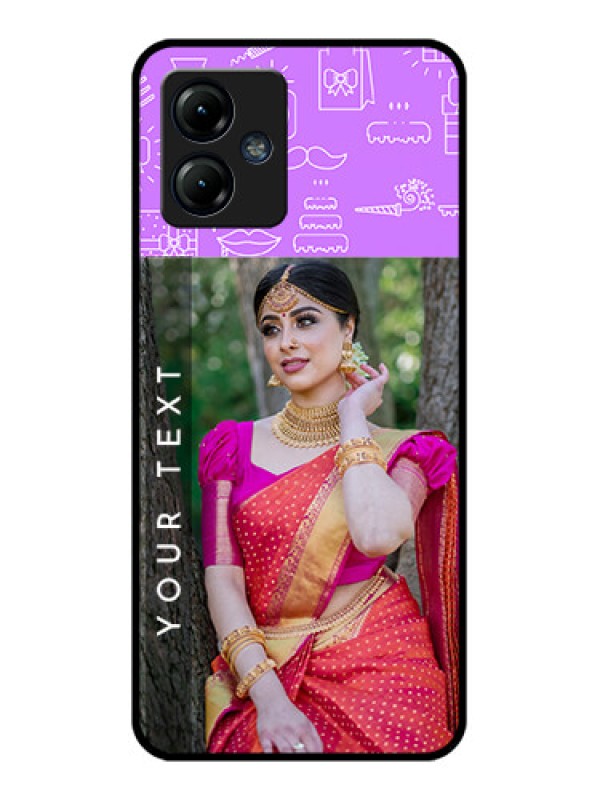 Custom Moto G14 Custom Metal Phone CaseBirthday Icons Design