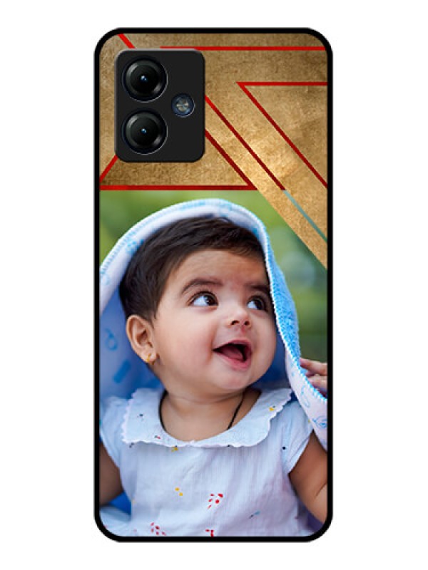 Custom Moto G14 Custom Metal Phone CaseGradient Abstract Texture Design