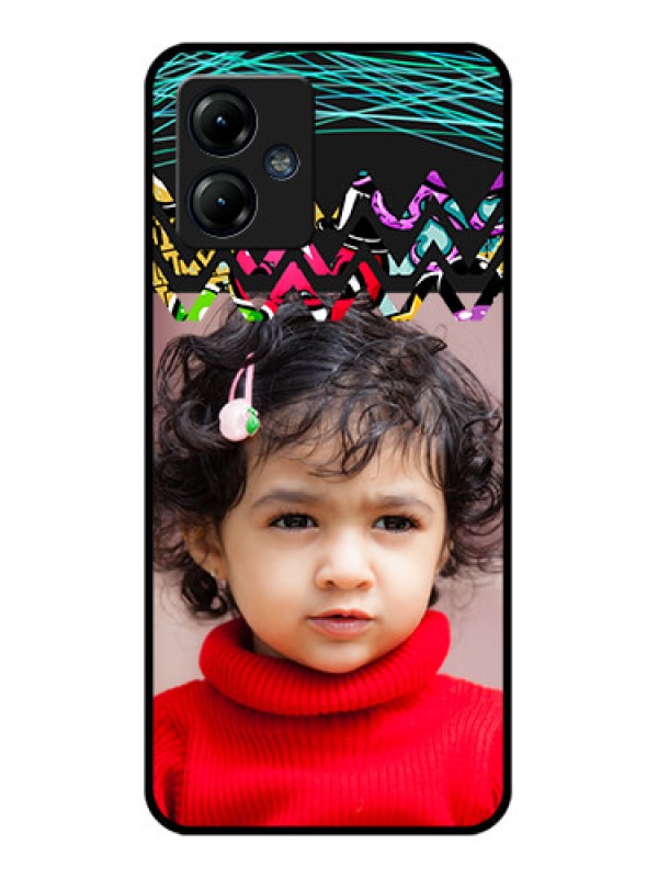 Custom Moto G14 Custom Metal Phone CaseNeon Abstract Design