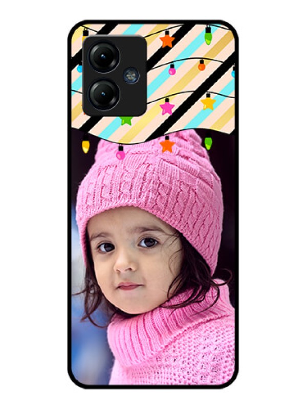 Custom Moto G14 Custom Metal Phone CaseLights Hanging Design