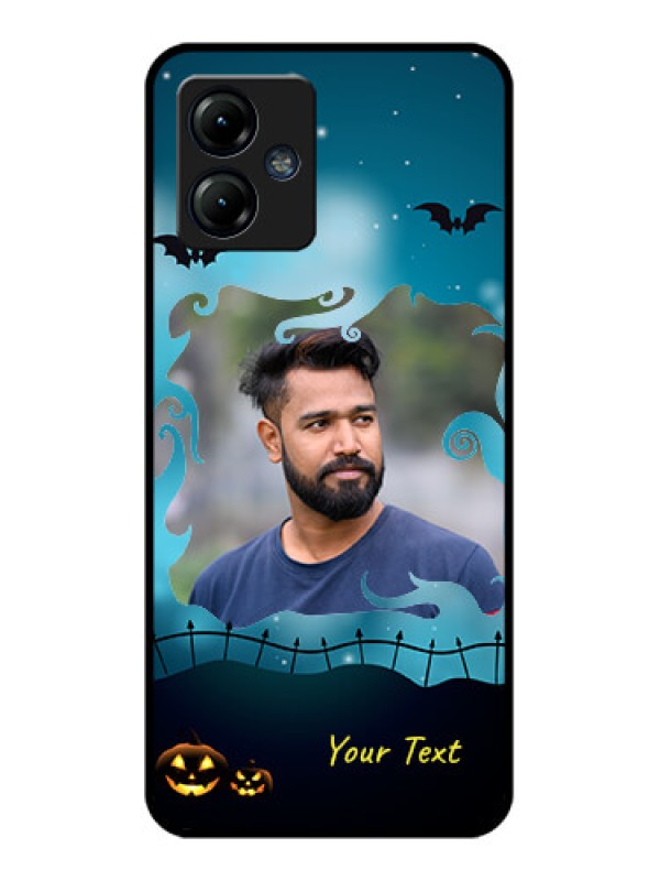 Custom Moto G14 Custom Metal Phone CaseHalloween Frame Design