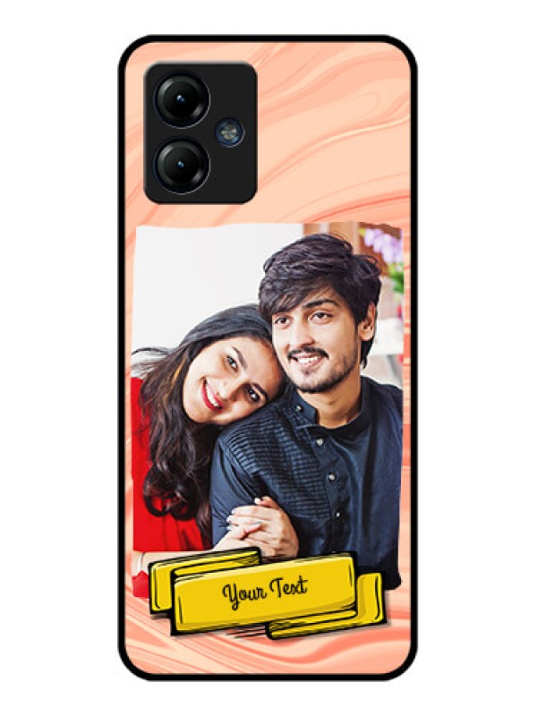 Custom Moto G14 Custom Metal Phone CaseMarble Texture Design