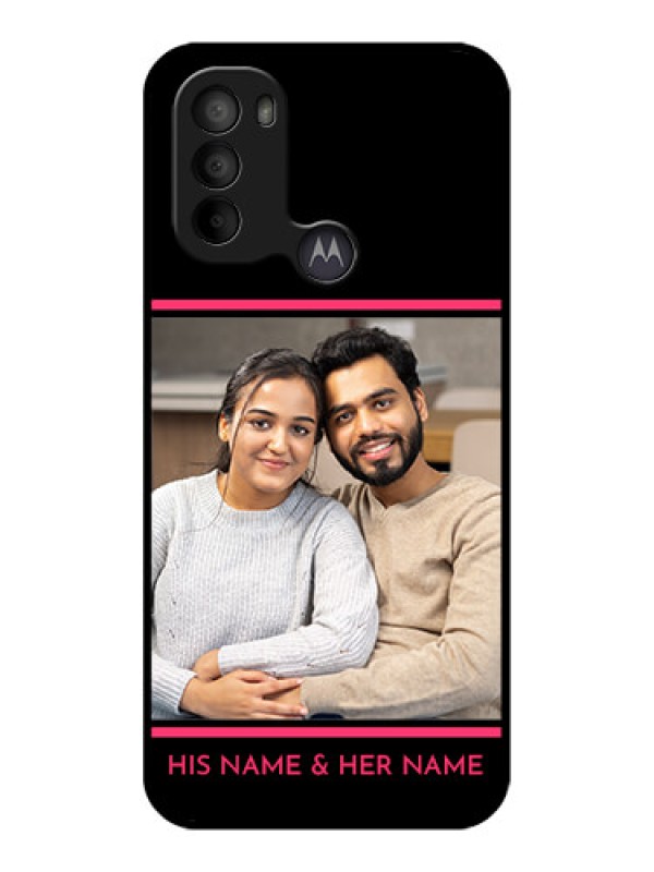 Custom Moto G31 Custom Metal Phone CaseWith Add Text Design