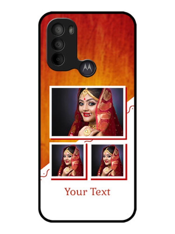 Custom Moto G31 Custom Metal Phone CaseWedding Memories Design