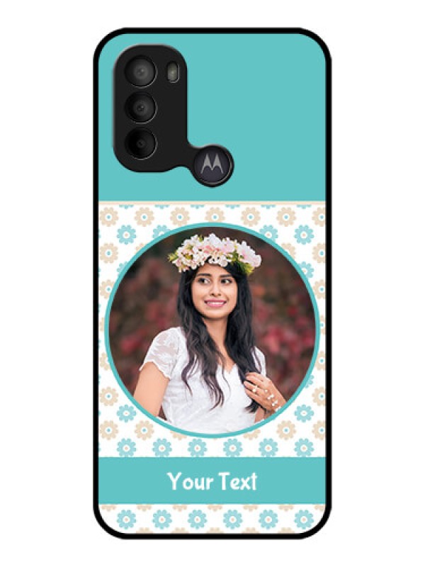 Custom Moto G31 Custom Metal Phone CaseBeautiful Flowers Design