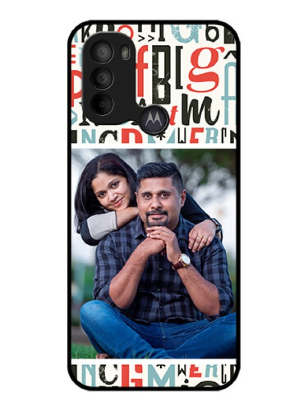 Custom Moto G31 Custom Metal Phone CaseAlphabet Design