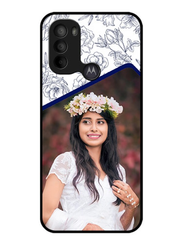 Custom Moto G31 Custom Metal Phone CaseClassy Floral Design