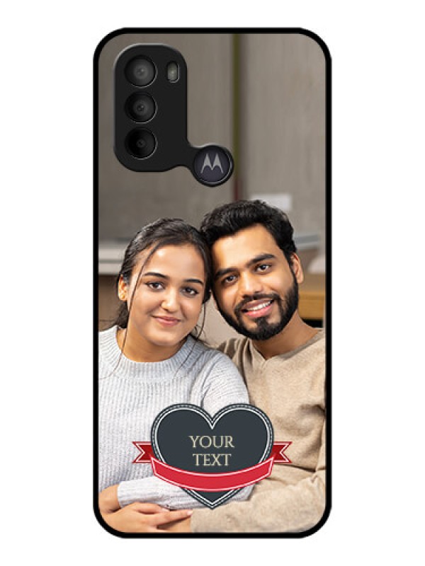 Custom Moto G31 Custom Metal Phone CaseJust Married Couple Design