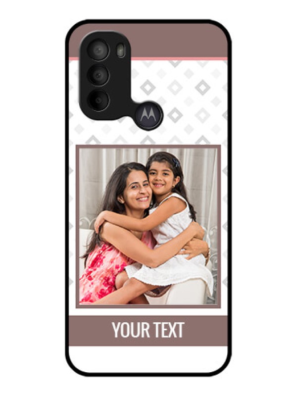 Custom Moto G31 Custom Metal Phone CaseSimple Diamond Design