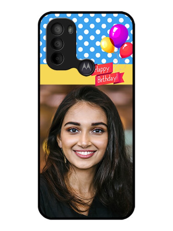 Custom Moto G31 Custom Metal Phone CaseHappy Birthday Design