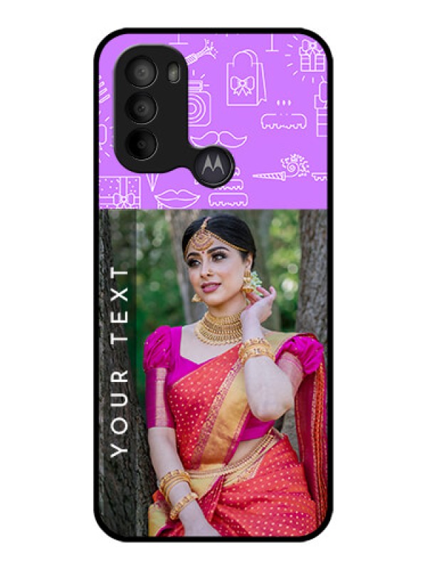 Custom Moto G31 Custom Metal Phone CaseBirthday Icons Design