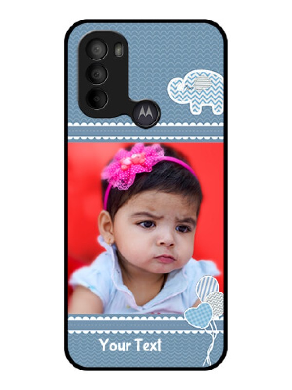 Custom Moto G31 Custom Metal Phone CaseWith Kids Pattern Design