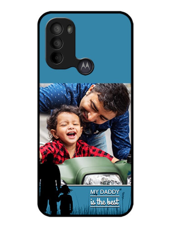 Custom Moto G31 Custom Metal Phone CaseBest Dad Design