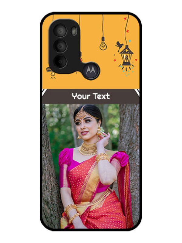 Custom Moto G31 Custom Metal Phone CaseWith Family Picture And Icons