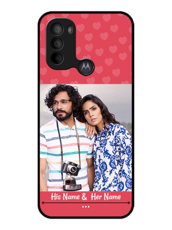 Custom Moto G31 Custom Metal Phone CaseSimple Love Design