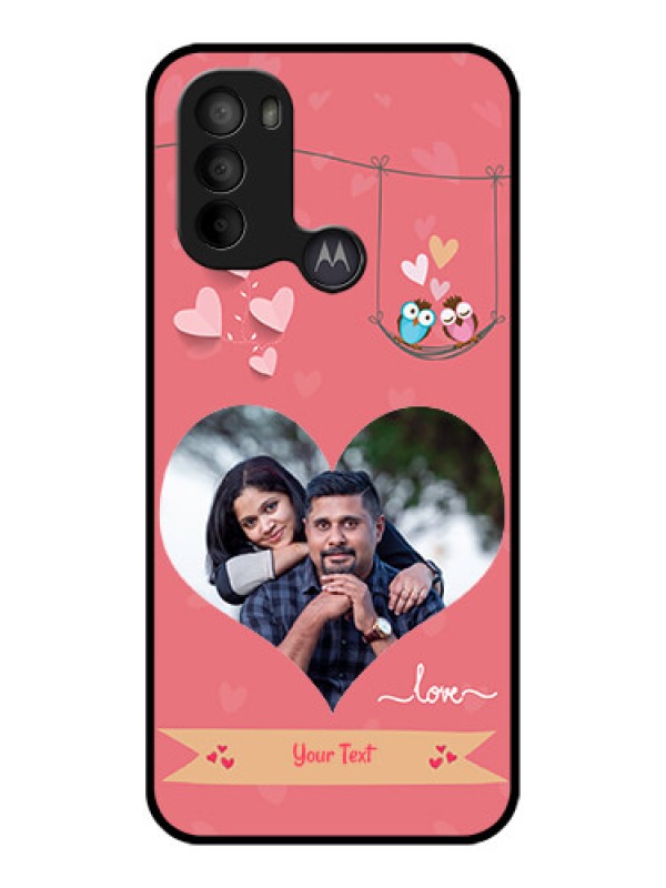 Custom Moto G31 Custom Metal Phone CasePeach Color Love Design