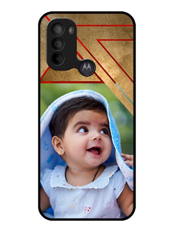 Custom Moto G31 Custom Metal Phone CaseGradient Abstract Texture Design