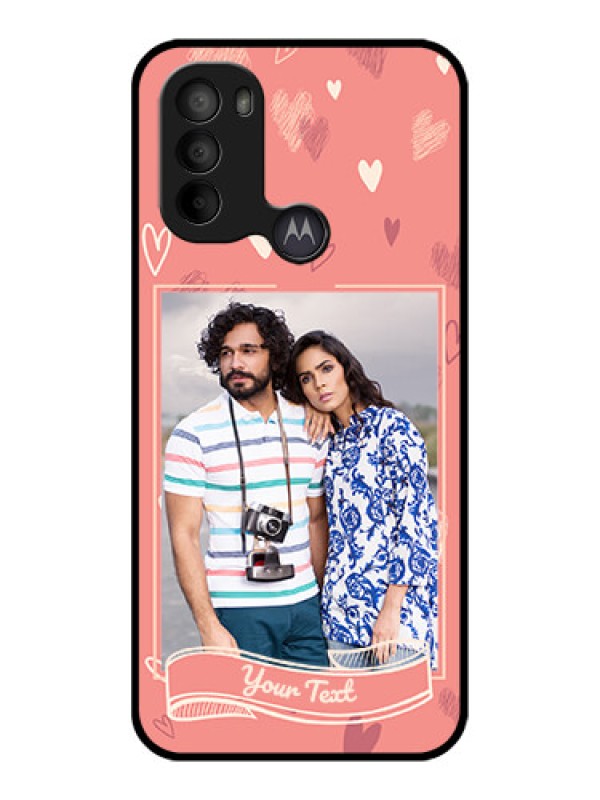 Custom Moto G31 Custom Metal Phone CaseLove Doodle Art Design