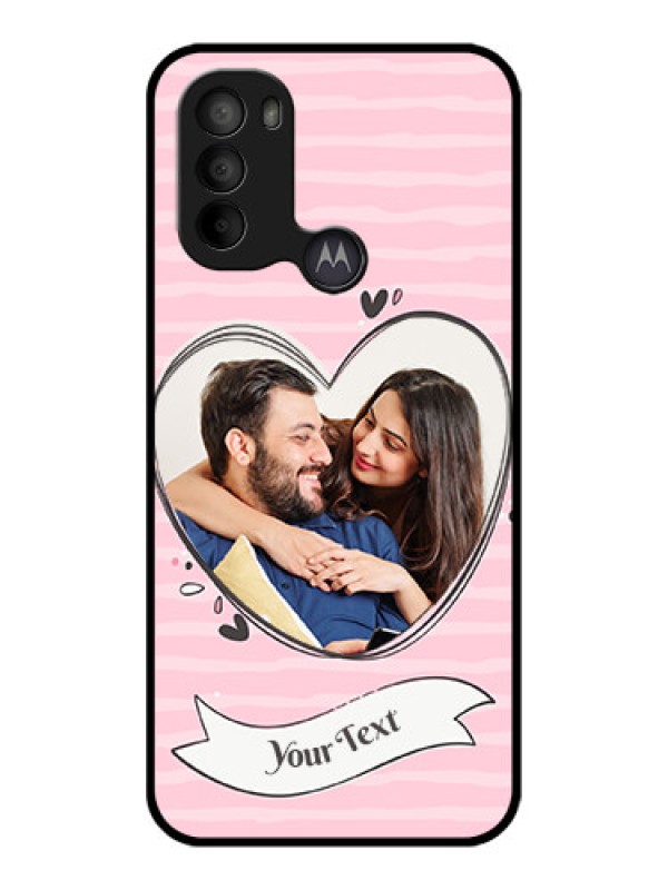 Custom Moto G31 Custom Metal Phone CaseVintage Heart Design