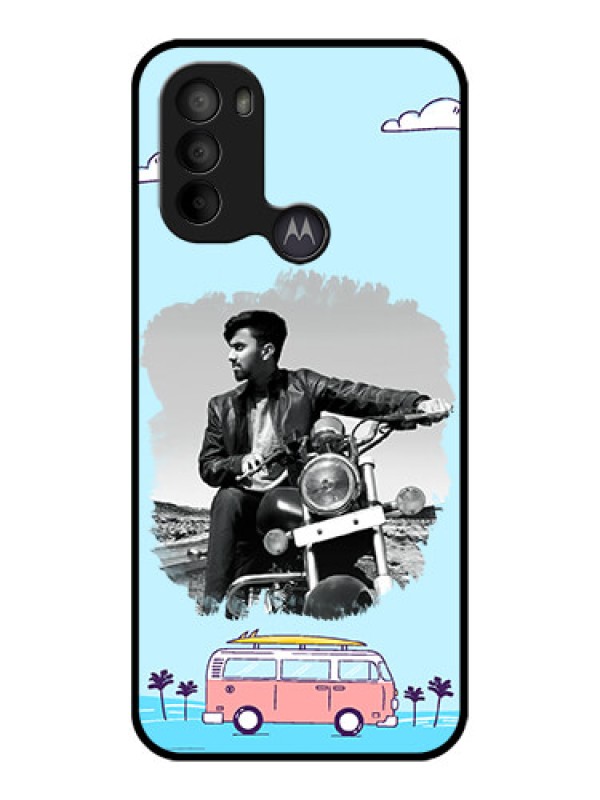 Custom Moto G31 Custom Metal Phone CaseTravel and Adventure Design