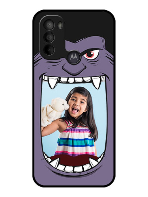 Custom Moto G31 Custom Metal Phone CaseAngry Monster Design