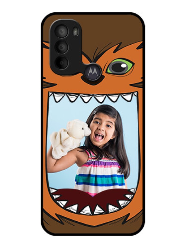 Custom Moto G31 Custom Metal Phone CaseOwl Monster Back Case Design