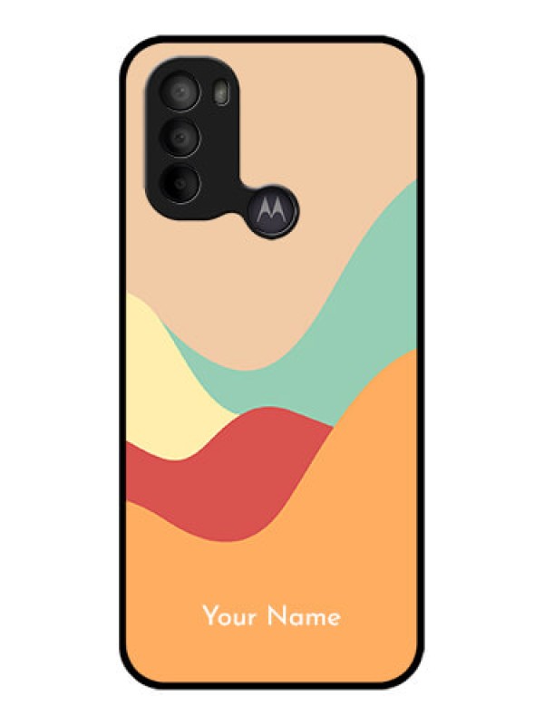 Custom Moto G31 Custom Metal Phone CaseOcean Waves Multi - Colour Design