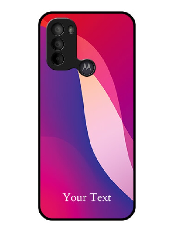 Custom Moto G31 Custom Metal Phone CaseDigital Abstract Overlap Design