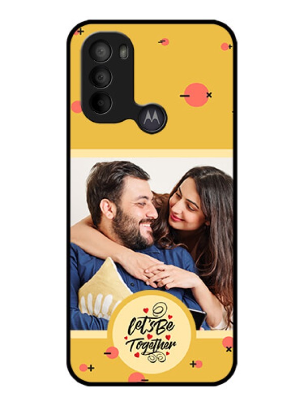 Custom Moto G31 Custom Metal Phone CaseLets Be Together Design