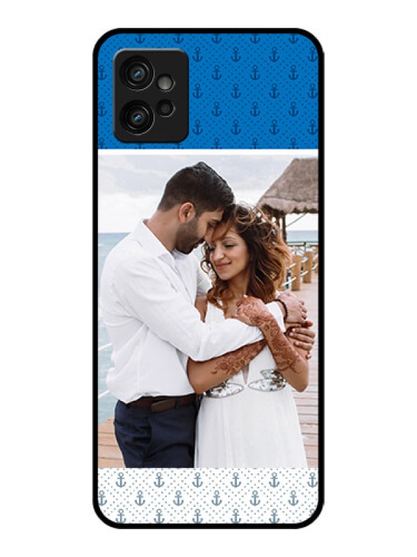 Custom Moto G32 Custom Metal Phone CaseBlue Anchors Design