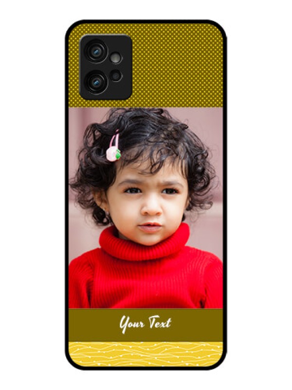 Custom Moto G32 Custom Metal Phone CaseSimple Green Color Design