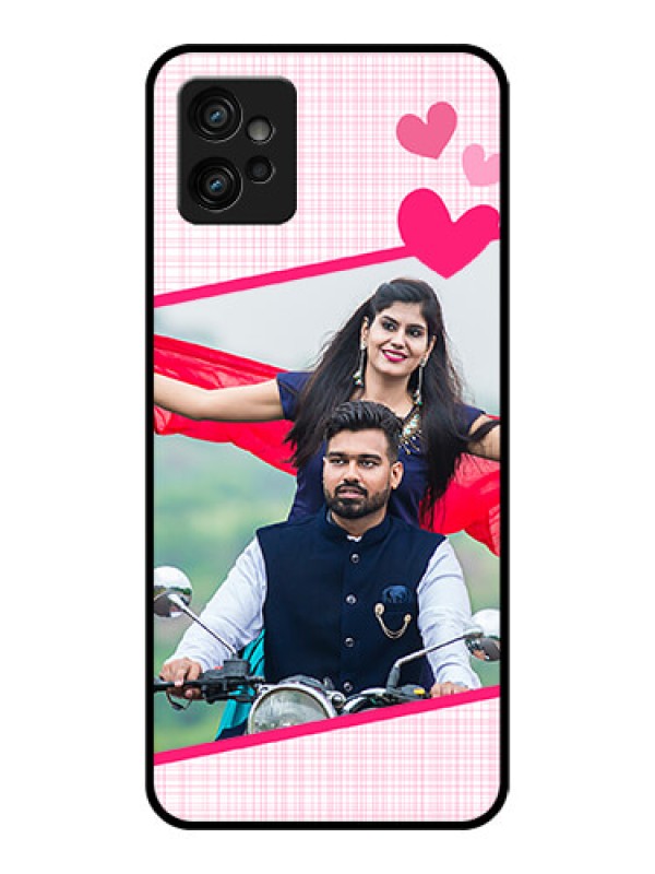 Custom Moto G32 Custom Metal Phone CaseLove Shape Heart Design