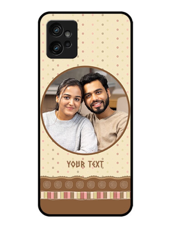 Custom Moto G32 Custom Metal Phone CaseBrown Dotted Mobile Case Design