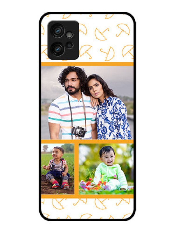 Custom Moto G32 Custom Metal Phone CaseYellow Pattern Design