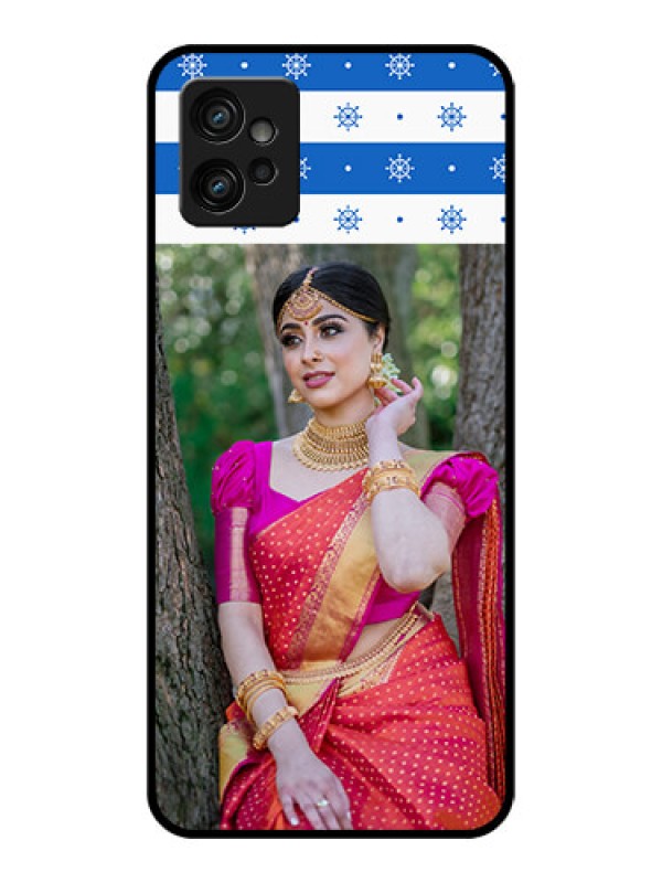 Custom Moto G32 Custom Metal Phone CaseSnow Pattern Design