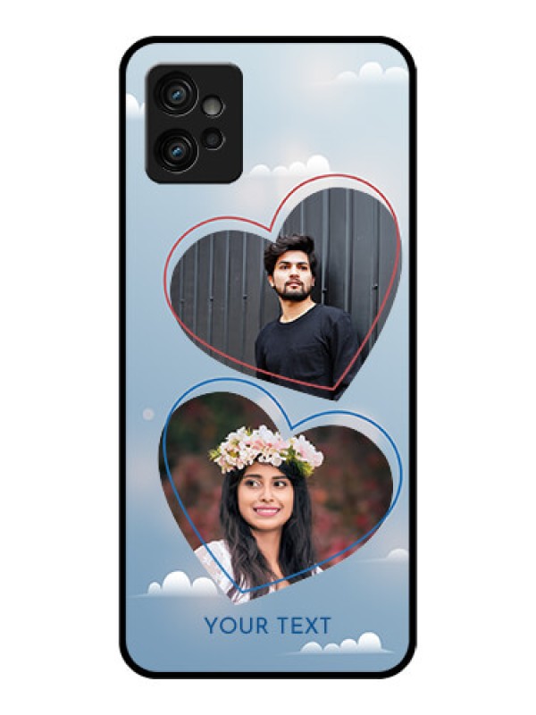 Custom Moto G32 Custom Metal Phone CaseBlue Color Couple Design